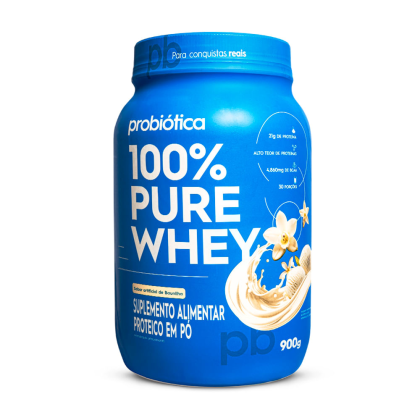 100% Pure Whey Probiótica Baunilha - 900g