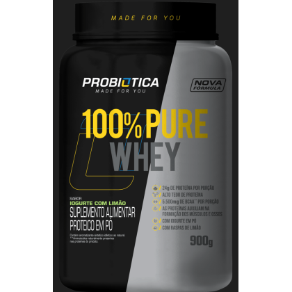 100% Pure Whey Probiótica Iogurte com Limão - 900g