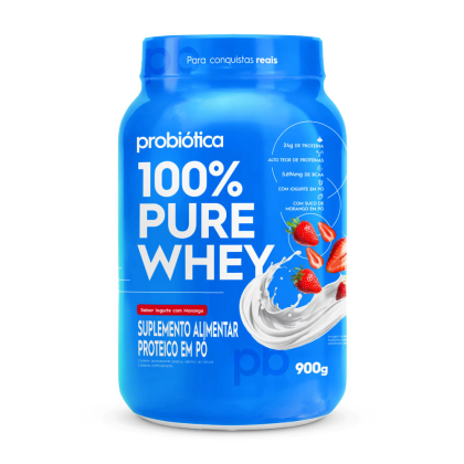 100% Pure Whey Probiótica Iogurte com Morango - 900g 100% Pure Whey Probiótica Iogurte com Morango - 900g