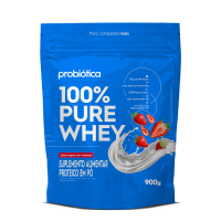 100% Pure Whey Refil Probiótica Iogurte com Morango - 900g 100% Pure Whey Refil Probiótica Iogurte com Morango - 900g