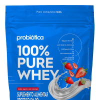 100% Pure Whey Refil Probiótica Iogurte com Morango - 900g 100% Pure Whey Refil Probiótica Iogurte com Morango - 900g