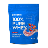 100% Pure Whey Refil Probiótica Morango - 900g 100% Pure Whey Refil Probiótica Morango - 900g