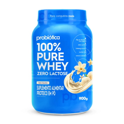100% Pure Whey Zero Lactose Probiótica Baunilha - 900g 100% Pure Whey Zero Lactose Probiótica Baunilha - 900g