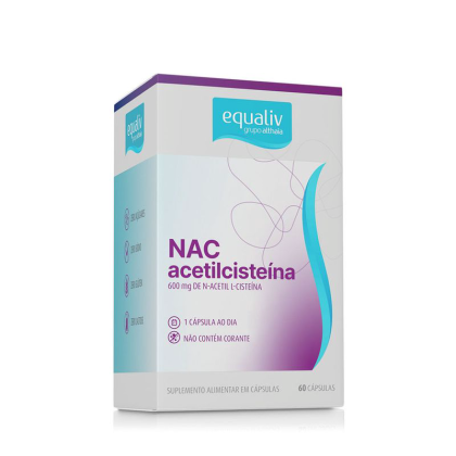 Acetilcisteína NAC 600 mg Equaliv - 60 cápsulas Acetilcisteína NAC 600 mg Equaliv - 60 cápsulas