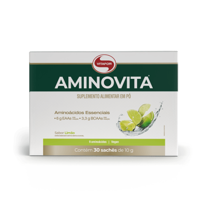 Aminovita Limão Vitafor - 30 sachês 10g Aminovita Limão Vitafor - 30 sachês 10g