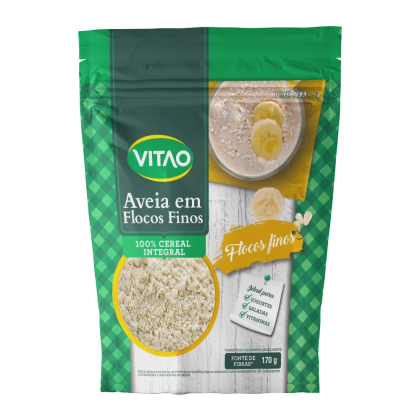 Aveia Flocos Finos Vitao - 170g Aveia Flocos Finos Vitao - 170g