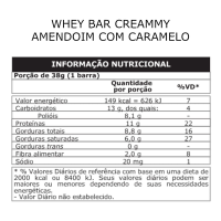 Barra De Proteína Whey Bar Creamy Probiótica Amendoim com Caramelo - 12 unidades de 38g Barra De Proteína Whey Bar Creamy Probiótica Amendoim com Caramelo - 12 unidades de 38g