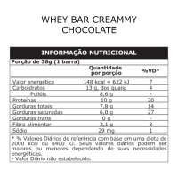 Barra De Proteína Whey Bar Creamy Probiótica Chocolate - 12 unidades de 38g