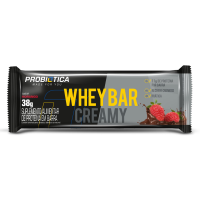 Barra De Proteína Whey Bar Creamy Probiótica Morango - 12 unidades de 38g Barra De Proteína Whey Bar Creamy Probiótica Morango - 12 unidades de 38g