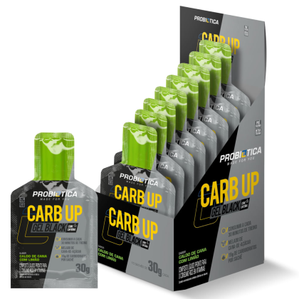 Carb Up Gel Black Probiótica Caldo de Cana com Limão - 10 sachês de 30g cada