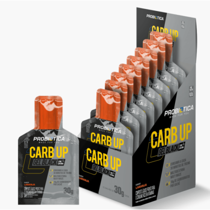 Carb Up Gel Black Probiótica Laranja - 10 sachês de 30g cada Carb Up Gel Black Probiótica Laranja - 10 sachês de 30g cada