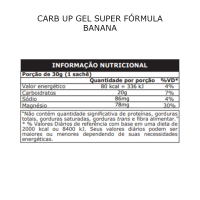 Carb Up Gel Super Fórmula Probiótica Banana - 10 sachês de 30g cada Carb Up Gel Super Fórmula Probiótica Banana - 10 sachês de 30g cada