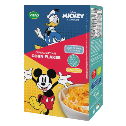 Cereal Corn Flakes sem Glúten Disney Vitao - 150g Cereal Corn Flakes sem Glúten Disney Vitao - 150g