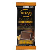 Chocolate Meio Amargo Nuts Zero açúcar Marcante Vitao - 70g