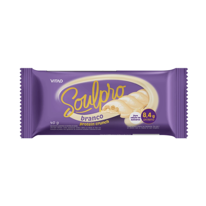 Chocolate Proteico Branco Zero açúcar Soulpro Vitao - 40g Chocolate Proteico Branco Zero açúcar Soulpro Vitao - 40g