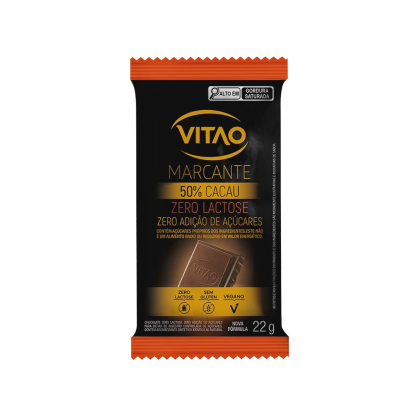 Chocolate Sem Lactose Zero açúcar Marcante Vitao - 22g