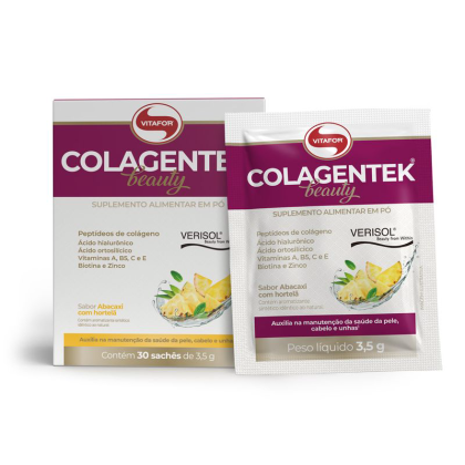 Colagentek Beauty Abacaxi c/ Hortelã Vitafor - 30 sachês 3,5g