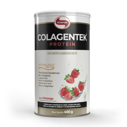 Colagentek Protein Bodybalance Morango Vitafor - 460g Colagentek Protein Bodybalance Morango Vitafor - 460g