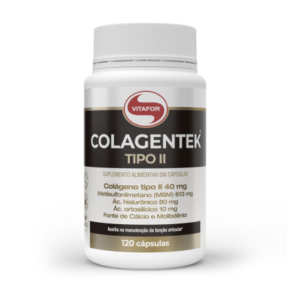Colagentek Tipo II Vitafor - 120 cápsulas