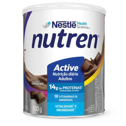 Complemento Alimentar Nutren Active Chocolate Nestlé - 400g