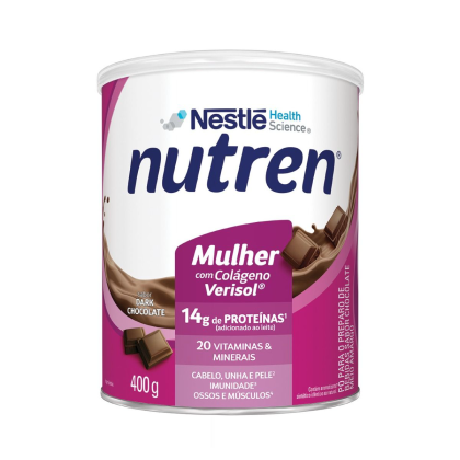 Complemento Alimentar Nutren Mulher Dark Chocolate Nestlé - 400g Complemento Alimentar Nutren Mulher Dark Chocolate Nestlé - 400g