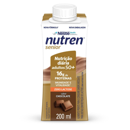 Complemento Alimentar Nutren Senior Zero Lactose Chocolate Nestlé - 200ml