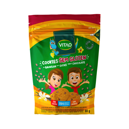 Cookies sem Glúten Kids Baunilha Vitao - 80g