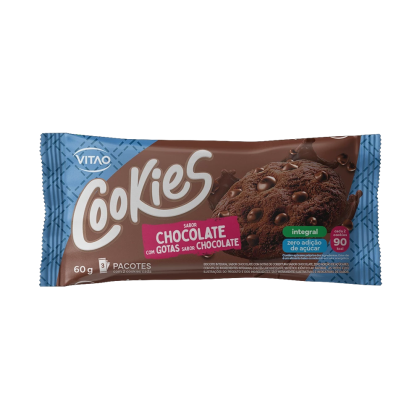 Cookies Chocolate Integral Zero Açúcar Vitao - 60g Cookies Chocolate Integral Zero Açúcar Vitao - 60g