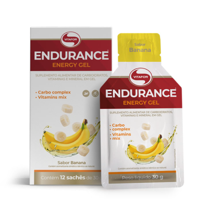 Endurance Energy Gel Banana Vitafor - 12 sachês 30g Endurance Energy Gel Banana Vitafor - 12 sachês 30g