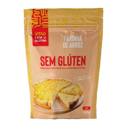 Farinha de Arroz sem Glúten Vitao - 300g Farinha de Arroz sem Glúten Vitao - 300g