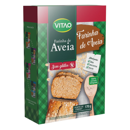 Farinha de Aveia sem Glúten Vitao - 170g Farinha de Aveia sem Glúten Vitao - 170g