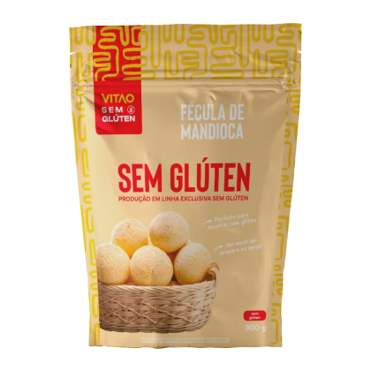 Fécula de Mandioca sem Glúten Vitao - 300g Fécula de Mandioca sem Glúten Vitao - 300g