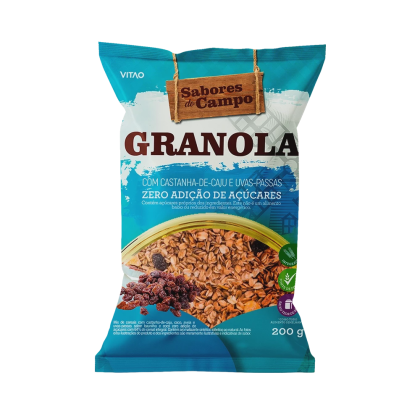 Granola Tradicional Integral Zero açúcar Sabores do Campo Vitao - 200g Granola Tradicional Integral Zero açúcar Sabores do Campo Vitao - 200g