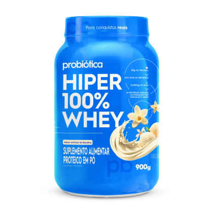 Hiper 100% Whey Probiótica Baunilha - 900g