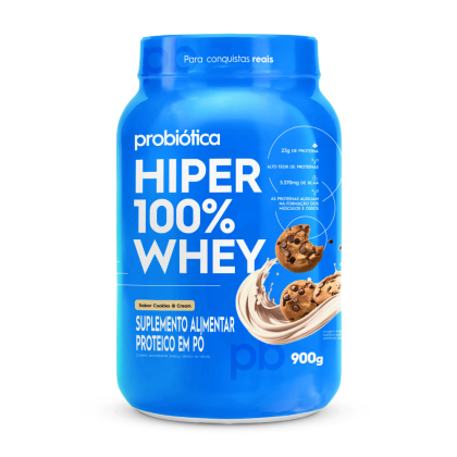 Hiper 100% Whey Probiótica Cookies & Cream - 900g Hiper 100% Whey Probiótica Cookies & Cream - 900g