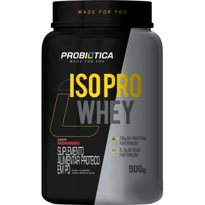 Iso Pro Whey Probiótica Morango - 900g
