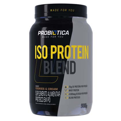 Iso Protein Blend Probiótica Cookies & Cream - 900g