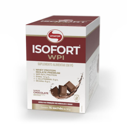 Isofort Chocolate Vitafor - 15 sachês 30g