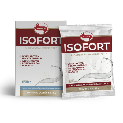 Isofort Neutro Vitafor - 15 sachês 30g