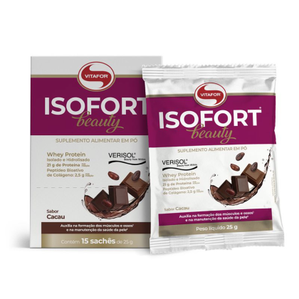 Isofort Beauty Cacau Vitafor - 15 sachês 25g