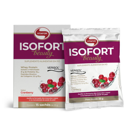 Isofort Beauty Cranberry Vitafor - 15 sachês 25g Isofort Beauty Cranberry Vitafor - 15 sachês 25g