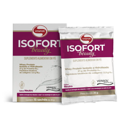 Isofort Beauty Neutro Vitafor - 15 sachês 25g Isofort Beauty Neutro Vitafor - 15 sachês 25g