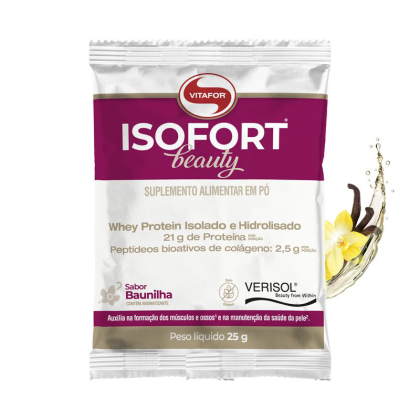 Isofort Beauty Baunilha Vitafor - sachê unitário 25g Isofort Beauty Baunilha Vitafor - sachê unitário 25g