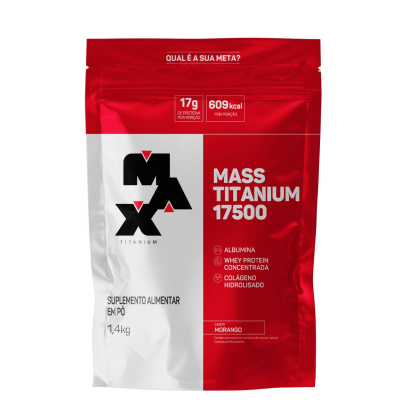 Mass Titanium Refil Max Titanium Morango - 1.4kg Mass Titanium Refil Max Titanium Morango - 1.4kg