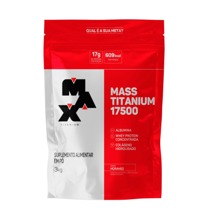 Mass Titanium Refil Max Titanium Morango - 3kg Mass Titanium Refil Max Titanium Morango - 3kg