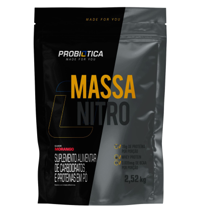 Massa Nitro Refil Probiótica Morango - 2,52kg