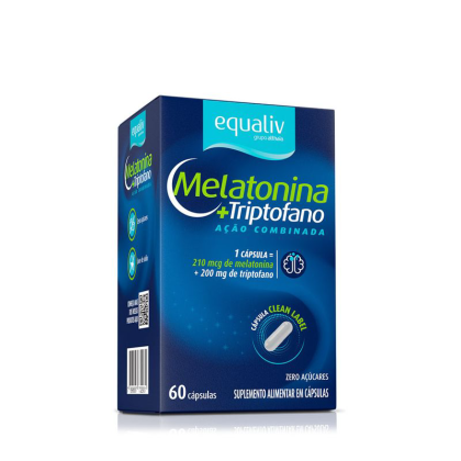 Melatonina e Triptofano Equaliv - 60 cápsulas Melatonina e Triptofano Equaliv - 60 cápsulas