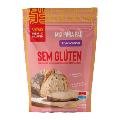 Mix Pão Tradicional sem Glúten Vitao - 300g
