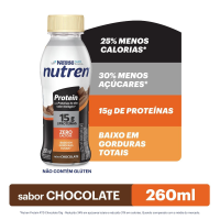 Nutren Protein 15g de Proteínas Sabor Chocolate Nestlé - 260ml Nutren Protein 15g de Proteínas Sabor Chocolate Nestlé - 260ml
