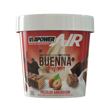 Pasta de Amendoim com Whey Protein Buenna Trufado Vitapower - 280g Pasta de Amendoim com Whey Protein Buenna Trufado Vitapower - 280g